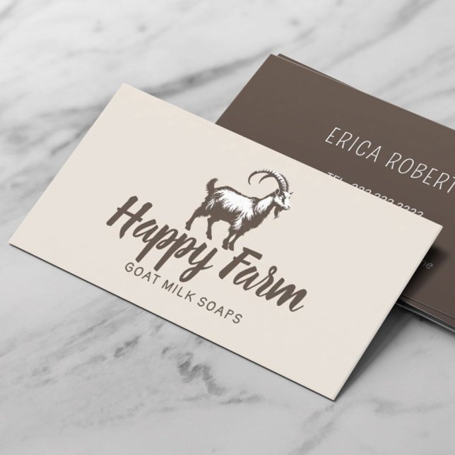 Goat Milk Soap Cute Farm Animal Handmade Business Card (Creator Uploaded)