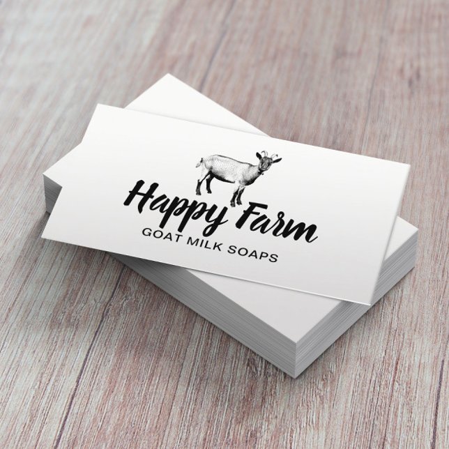Goat Milk Soap Happy Farm Animal Handmade  Business Card (Creator Uploaded)