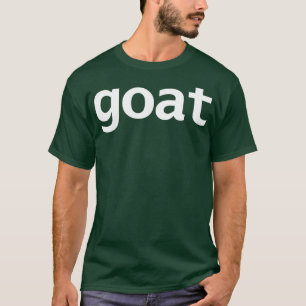 Goat Minimal Animals Typography White Text T-Shirt