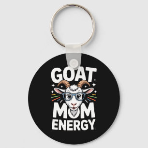 Goat Mom Energy Gles Spectacle Fun Comfort Colors  Key Ring