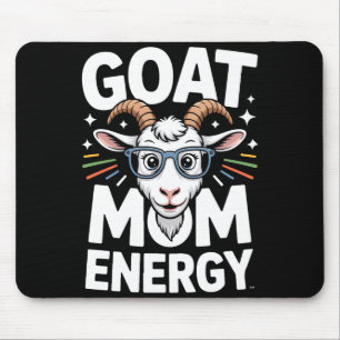 Goat Mom Energy Gles Spectacle Fun Comfort Colors Mouse Mat
