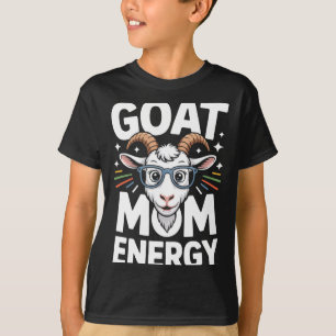 Goat Mom Energy Gles Spectacle Fun Comfort Colors T-Shirt
