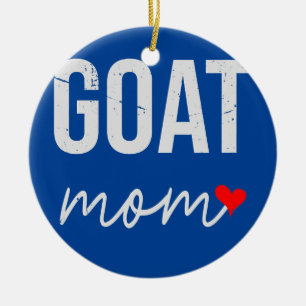 Goat Mom Gift Idea Funny Goat Mom For Women Ceramic Tree Decoration