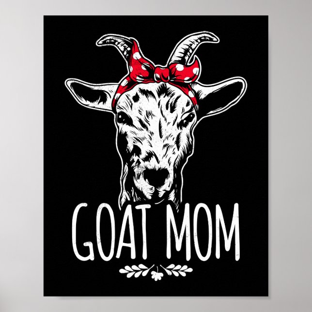 Goat Mum Bandanna Face Poster (Front)
