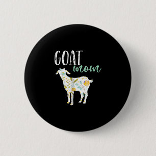 Goat Mum Floral Pet Goat Owner 6 Cm Round Badge