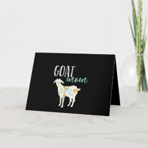 Goat Mum Floral Pet Goat Owner Card
