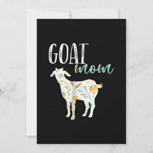 Goat Mum Floral Pet Goat Owner Holiday Card