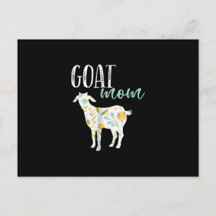 Goat Mum Floral Pet Goat Owner Postcard