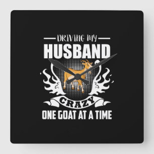 Goat Mum Goat Momma Goat Mum Gifts Goat Mum Gift Square Wall Clock