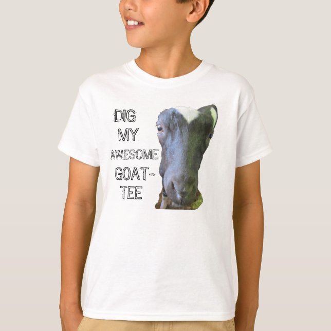 Goat "MY AWESOME GOAT-TEE" Kids Basic T-Shirt (Front)