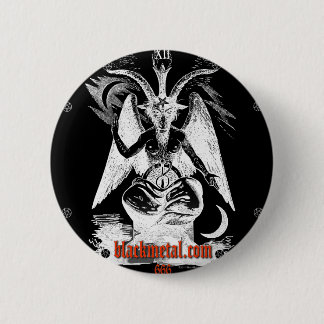 Goat of Mendes Black Round Button