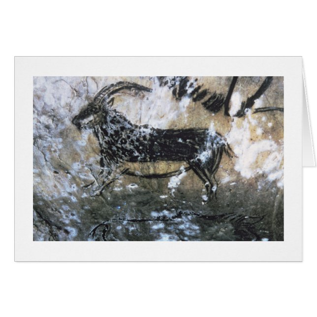 Goat or Chamois, rock painting in the Black Room, (Front Horizontal)