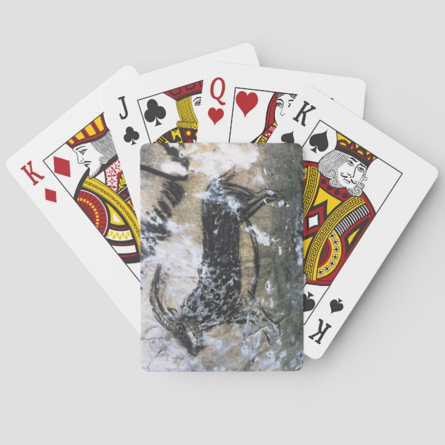 Goat or Chamois, rock painting in the Black Room, Playing Cards (Back)