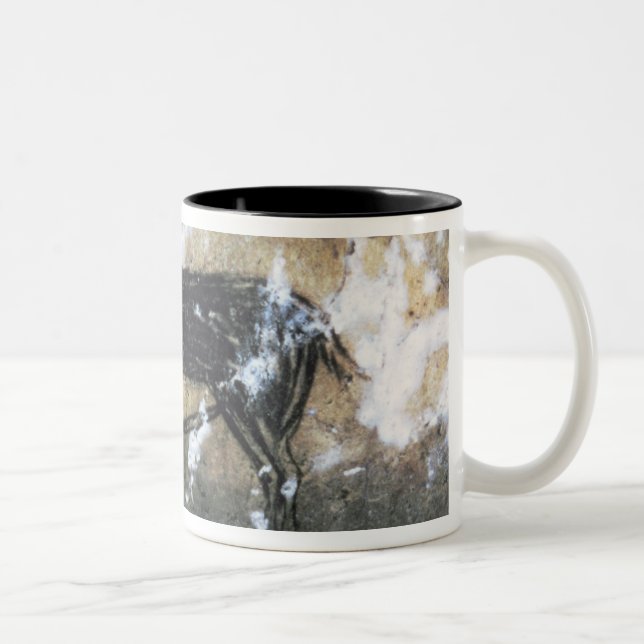 Goat or Chamois, rock painting in the Black Room, Two-Tone Coffee Mug (Right)
