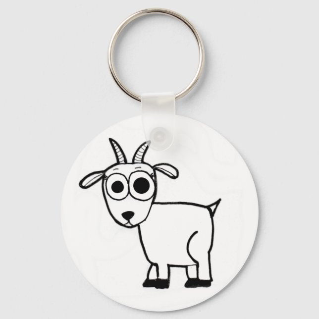 Goat Outline Key Ring (Front)