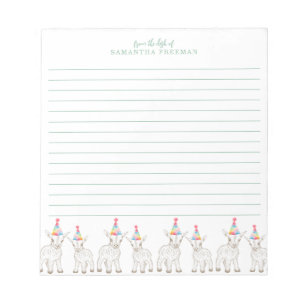 Goat Party Animal Personalised  Notepad