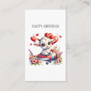 Goat Pilot Birthday Enclosure Card