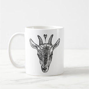 Goat Portrait with Heart Mug