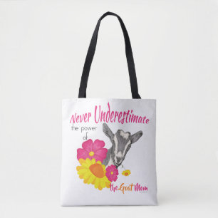 GOAT   Power of the GOAT MOM by GetYerGoat Tote Bag