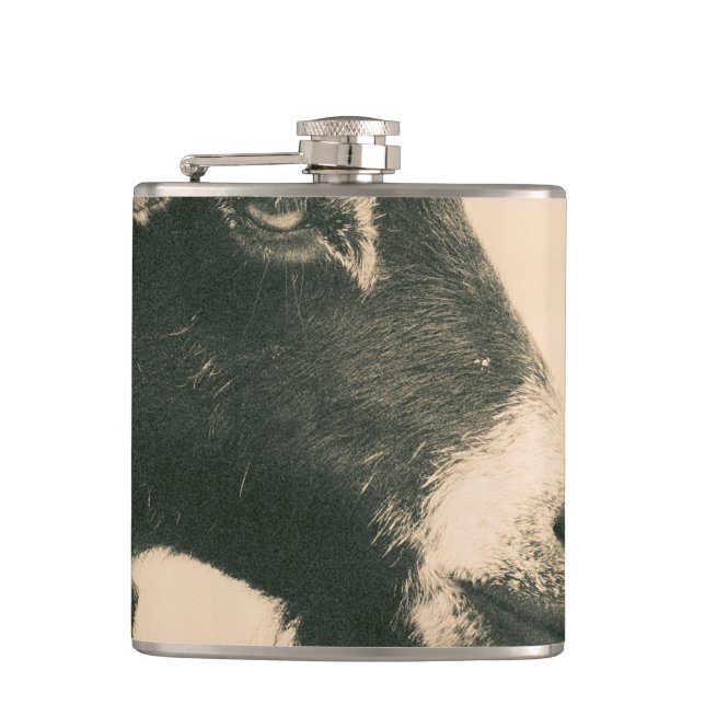 Goat Profile Hip Flask (Front)