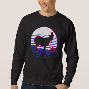 Goat Ranch Farm Animal Retro Vintage Sunset Retrow Sweatshirt