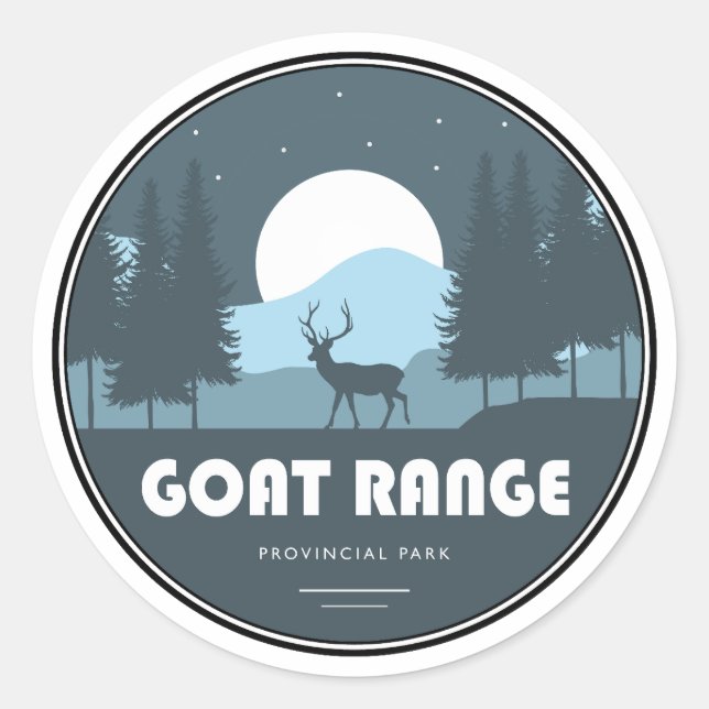 Goat Range Provincial Park Deer Classic Round Sticker (Front)