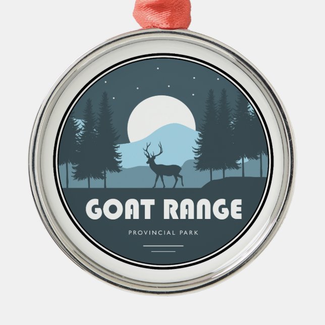 Goat Range Provincial Park Deer Metal Tree Decoration (Front)