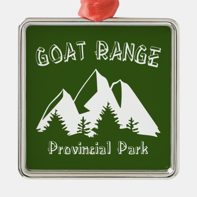 Goat Range Provincial Park Metal Tree Decoration (Front)
