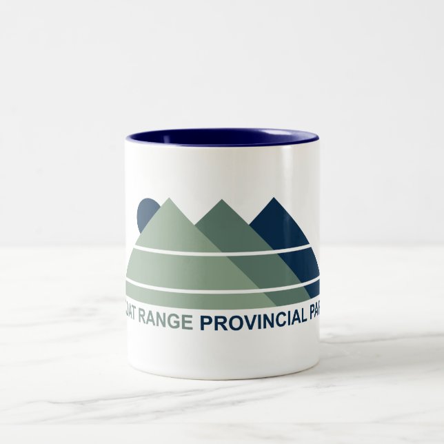 Goat Range Provincial Park Mountain Sun Two-Tone Coffee Mug (Center)