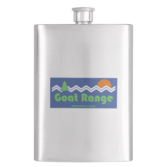 Goat Range Provincial Park Retro Hip Flask (Front)