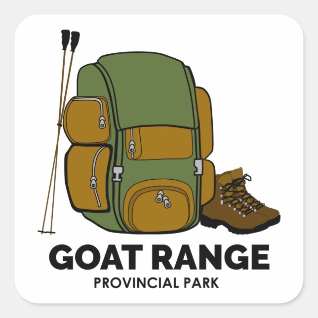 Goat Range Provincial Park Square Sticker (Front)