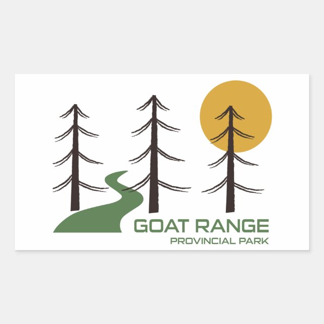 Goat Range Provincial Park Trail Rectangular Sticker (Front)