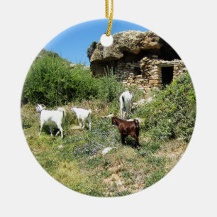 Goat Retreat Ceramic Tree Decoration