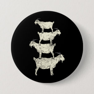 Goat Retro 7.5 Cm Round Badge