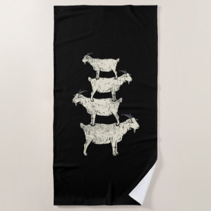 Goat Retro Beach Towel