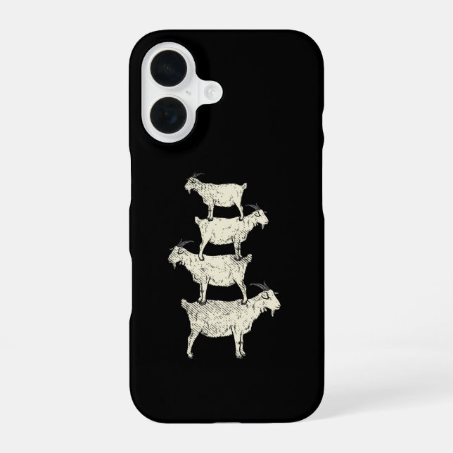 Goat Retro iPhone 16 Case (Back)