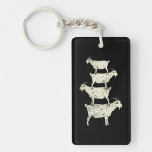 Goat Retro Key Ring