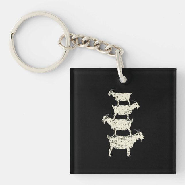 Goat Retro Key Ring (Front)