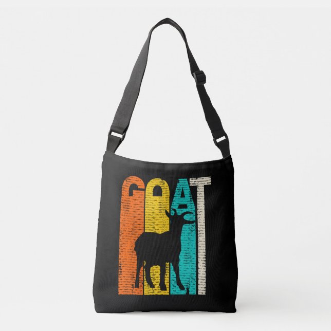 Goat Retro Vintage Classic Goat Lover Crossbody Bag (Front)