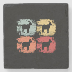 Goat Retro Vintage Stone Coaster