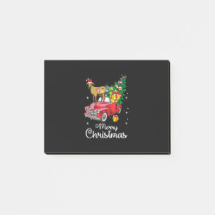 Goat Rides Red Car Christmas Post-it Notes