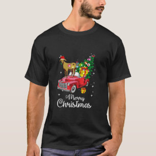 Goat Rides Red Car Christmas T-Shirt