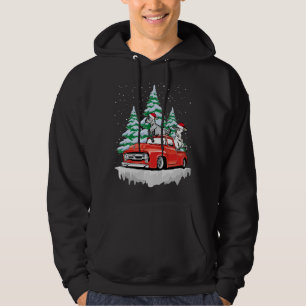 Goat Riding Red Truck Xmas Merry Christmas Hoodie