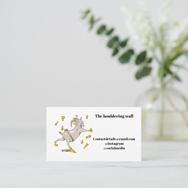 Goat Rock climbing Business Card (Standing Front)