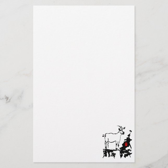 Goat rocks Vietnamese Chinese Year Zodiac St Stationery (Front)