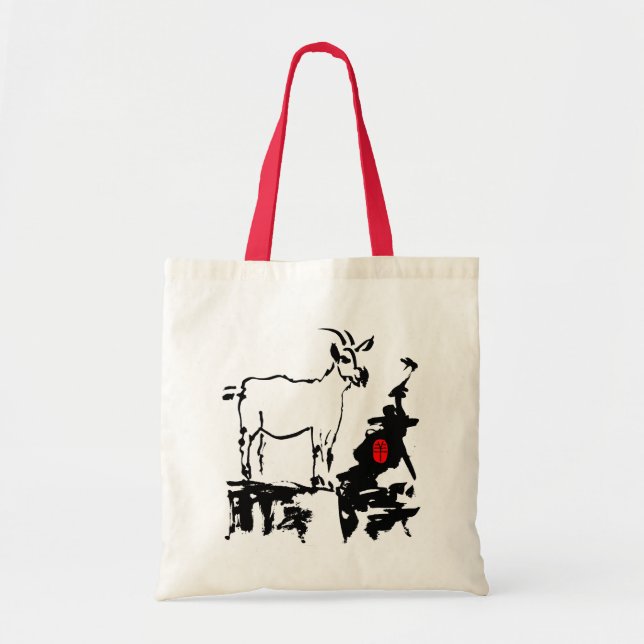 Goat rocks Vietnamese Chinese Year Zodiac Tote Bag (Front)