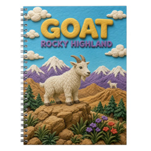 Goat, Rocky Highland Clay Art Notebook