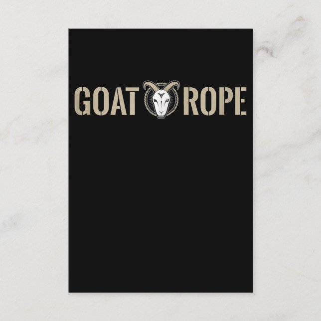 Goat Rope Goat Decoration Goat Gift Enclosure Card (Front)
