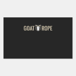 Goat Rope Goat Decoration Goat Gift Rectangular Sticker