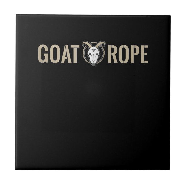 Goat Rope Goat Decoration Goat Gift Tile (Front)